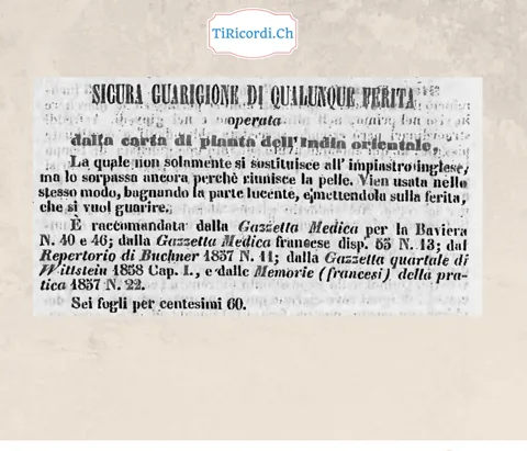 La carta che guarisce ogni ferita, 1858
