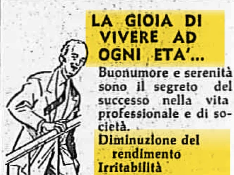 Tonico Okasa per combattere l'invecchiamento precoce e la nevrastenia, con prezzi al dettaglio, 1956