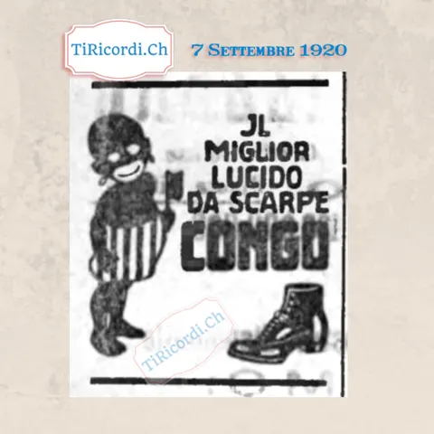 Il miglior lucido da scarpe Congo: la pubblicità con la caricatura razzista che nel 1920 passava senza che nessuno battesse ciglio, 1920